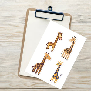 Vibrant Giraffe Stickers Sheet - Animal - Dipaliz - Decorative