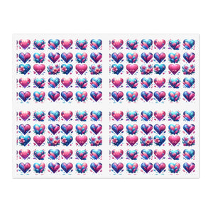 Vibrant Hearts Sticker Sheet - Valentine’s Day - Dipaliz - Decorative Stickers