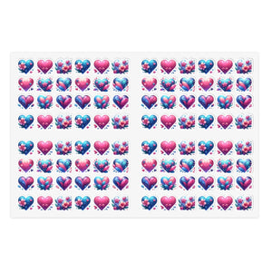 Vibrant Hearts Sticker Sheet - Valentine’s Day - Dipaliz - Decorative Stickers