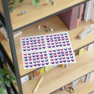Vibrant Hearts Sticker Sheet - Valentine’s Day - Dipaliz - Decorative Stickers