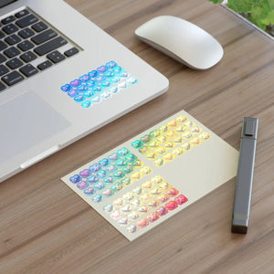 Vibrant Hearts Sticker Sheet - Valentine’s Day - Dipaliz - Decorative Stickers