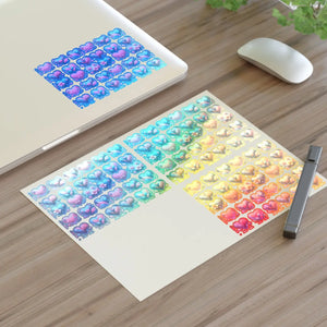 Vibrant Hearts Sticker Sheet - Valentine’s Day - Dipaliz - Decorative Stickers