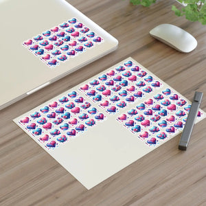 Vibrant Hearts Sticker Sheet - Valentine’s Day - Dipaliz - Decorative Stickers