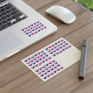 Vibrant Hearts Sticker Sheet - Valentine’s Day - Dipaliz - Decorative Stickers