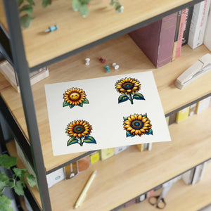 Bold Large Sunflowers Sticker Sheets - Vinyl - Dipaliz - Decorative Stickers