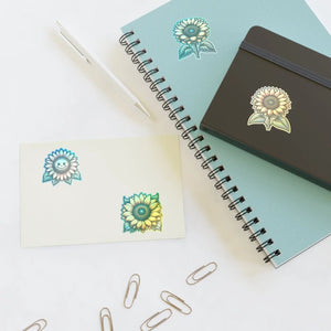 Bold Large Sunflowers Sticker Sheets - Vinyl - Dipaliz - Decorative Stickers