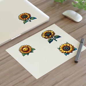 Bold Large Sunflowers Sticker Sheets - Vinyl - Dipaliz - Decorative Stickers