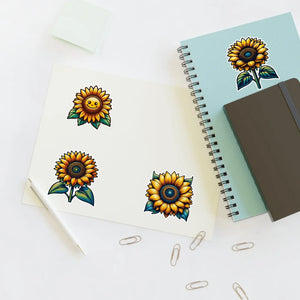 Bold Large Sunflowers Sticker Sheets - Vinyl - Dipaliz - Decorative Stickers