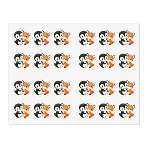 Playful Animal Sticker Sheets - Durable Vinyl Penguins - Dipaliz - Decorative Stickers