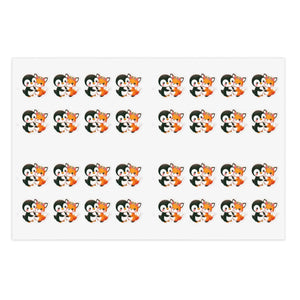 Playful Animal Sticker Sheets - Durable Vinyl Penguins - Dipaliz - Decorative Stickers