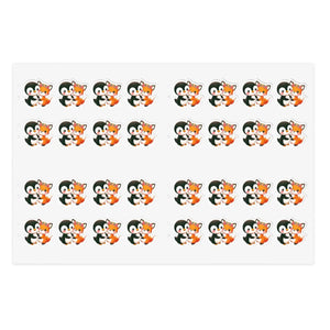 Playful Animal Sticker Sheets - Durable Vinyl Penguins - Dipaliz - Decorative Stickers