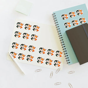 Playful Animal Sticker Sheets - Durable Vinyl Penguins - Dipaliz - Decorative Stickers