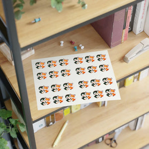 Playful Animal Sticker Sheets - Durable Vinyl Penguins - Dipaliz - Decorative Stickers