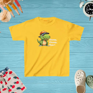 Dinosaur Heavy Cotton Tee - Kids Roar Shirt - Dipaliz - Xs / Daisy - T-shirts