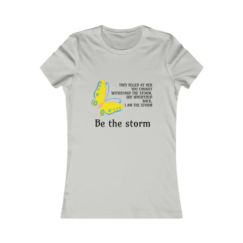 Unleash your Inner Storm with the Butterfly Favorite Tee - m / Silver T-shirt