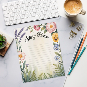Floral Flower Notepad - Magnetic Desk Essential - Dipaliz - Notepads