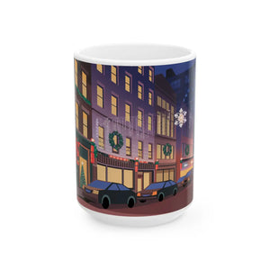 Festive Glow Ceramic Mug - Christmas Lights - Dipaliz - Mugs