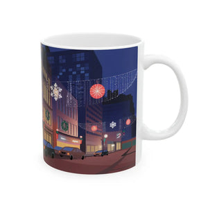 Festive Glow Ceramic Mug - Christmas Lights - Dipaliz - Mugs