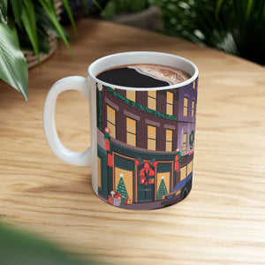 Festive Glow Ceramic Mug - Christmas Lights - Dipaliz - Mugs