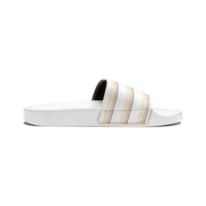 Men’s Pu Slide Sandals - Colored Striped Summer Style - Dipaliz