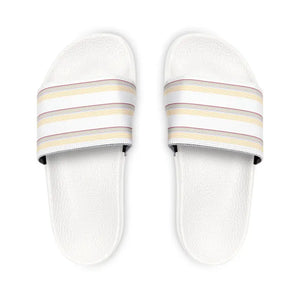 Men’s Pu Slide Sandals - Colored Striped Summer Style - Dipaliz