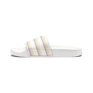Men’s Pu Slide Sandals - Colored Striped Summer Style - Dipaliz