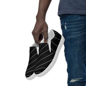 Canvas Shoes Men’s Slip on White Stripes Comfort Style - Dipaliz - 5 - Sneakers