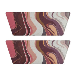 Red Marble Pattern Strap Sandals - Removable Printed Straps - Dipaliz