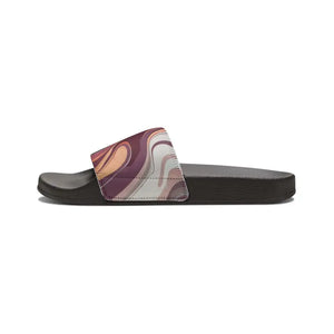 Red Marble Pattern Strap Sandals - Removable Printed Straps - Dipaliz