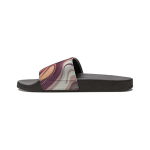 Red Marble Pattern Strap Sandals - Removable Printed Straps - Dipaliz