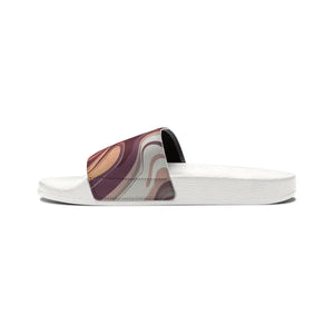 Red Marble Pattern Strap Sandals - Removable Printed Straps - Dipaliz