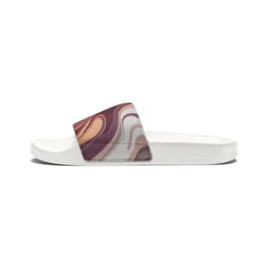 Red Marble Pattern Strap Sandals - Removable Printed Straps - Dipaliz