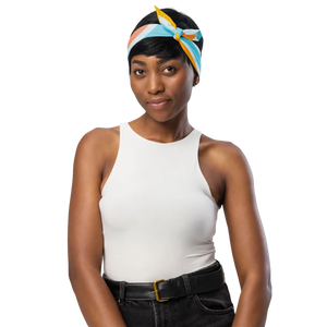 Pastel Stripes Print Bandana - Eco Polyester - Dipaliz - Bandanas & Headties