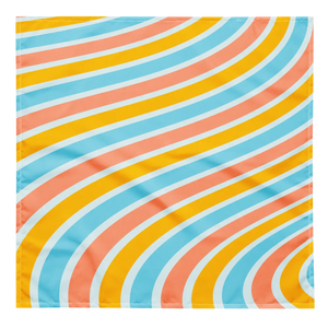 Pastel Stripes Print Bandana - Eco Polyester - Dipaliz - Bandanas & Headties