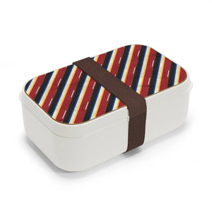 Retro Striped Bento Lunch Box Wooden Lid - Dipaliz - one Size - Accessories