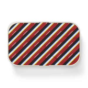 Retro Striped Bento Lunch Box Wooden Lid - Dipaliz - one Size - Accessories