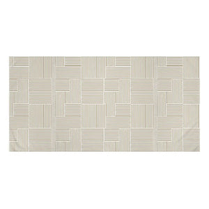 Striped Geometric Cotton – Neutral Mink Beach - Dipaliz - Towels