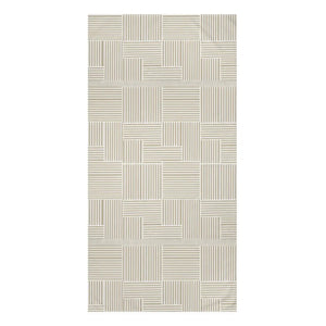Striped Geometric Cotton – Neutral Mink Beach - Dipaliz - Towels