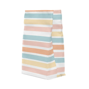Striped Pastel Lunch Bag - Insulated Polyester Cooler - Dipaliz - Bags