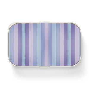 Striped Purple Bento Lunch Box - Compact Wooden Lid - Dipaliz - one Size - Accessories