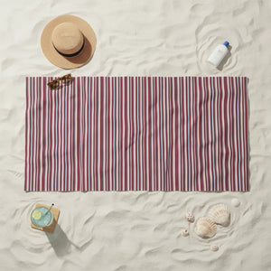 Red Beach Towel – Nautical Cotton Mix - Dipaliz - Towels