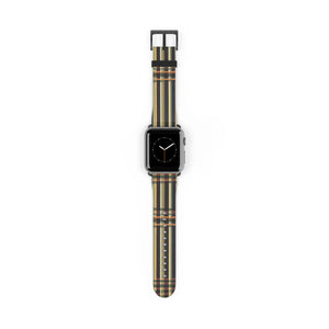 Vibrant Striped Watch Band - Edgy Faux Leather - Dipaliz - Bands