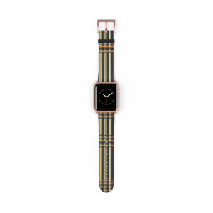 Vibrant Striped Watch Band - Edgy Faux Leather - Dipaliz - Bands