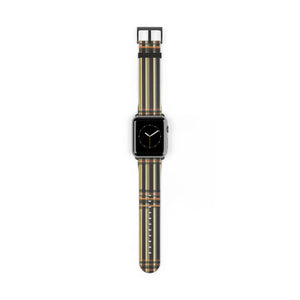 Vibrant Striped Watch Band - Edgy Faux Leather - Dipaliz - Bands