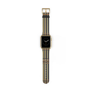 Vibrant Striped Watch Band - Edgy Faux Leather - Dipaliz - Bands