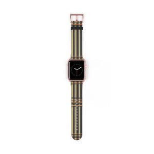 Vibrant Striped Watch Band - Edgy Faux Leather - Dipaliz - Bands