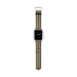 Vibrant Striped Watch Band - Edgy Faux Leather - Dipaliz - Bands