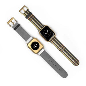 Vibrant Striped Watch Band - Edgy Faux Leather - Dipaliz - Bands