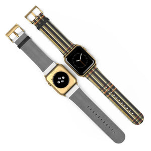 Vibrant Striped Watch Band - Edgy Faux Leather - Dipaliz - Bands