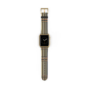 Vibrant Striped Watch Band - Edgy Faux Leather - Dipaliz - Bands